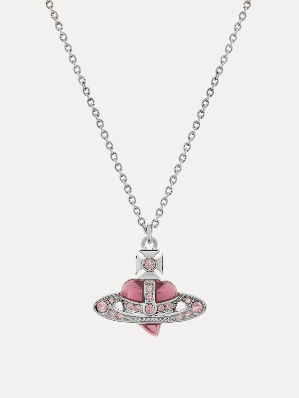 Vivienne Westwood New Diamante Heart Pendant Necklace